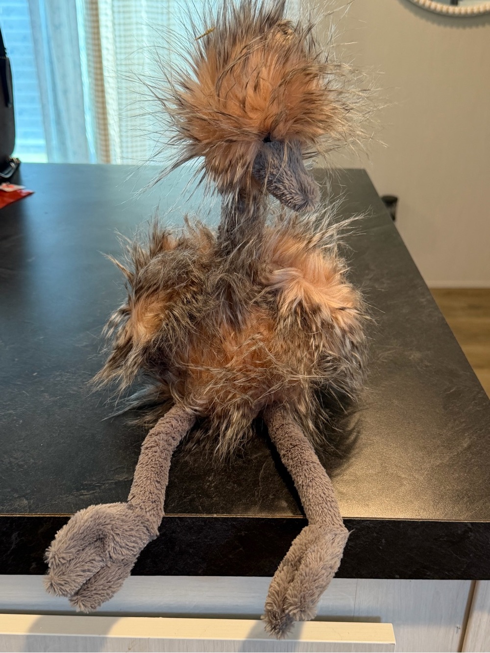 New With Tags Odette Ostrich Jellycat Retired Stuffed Plush, Hang Tags Attached